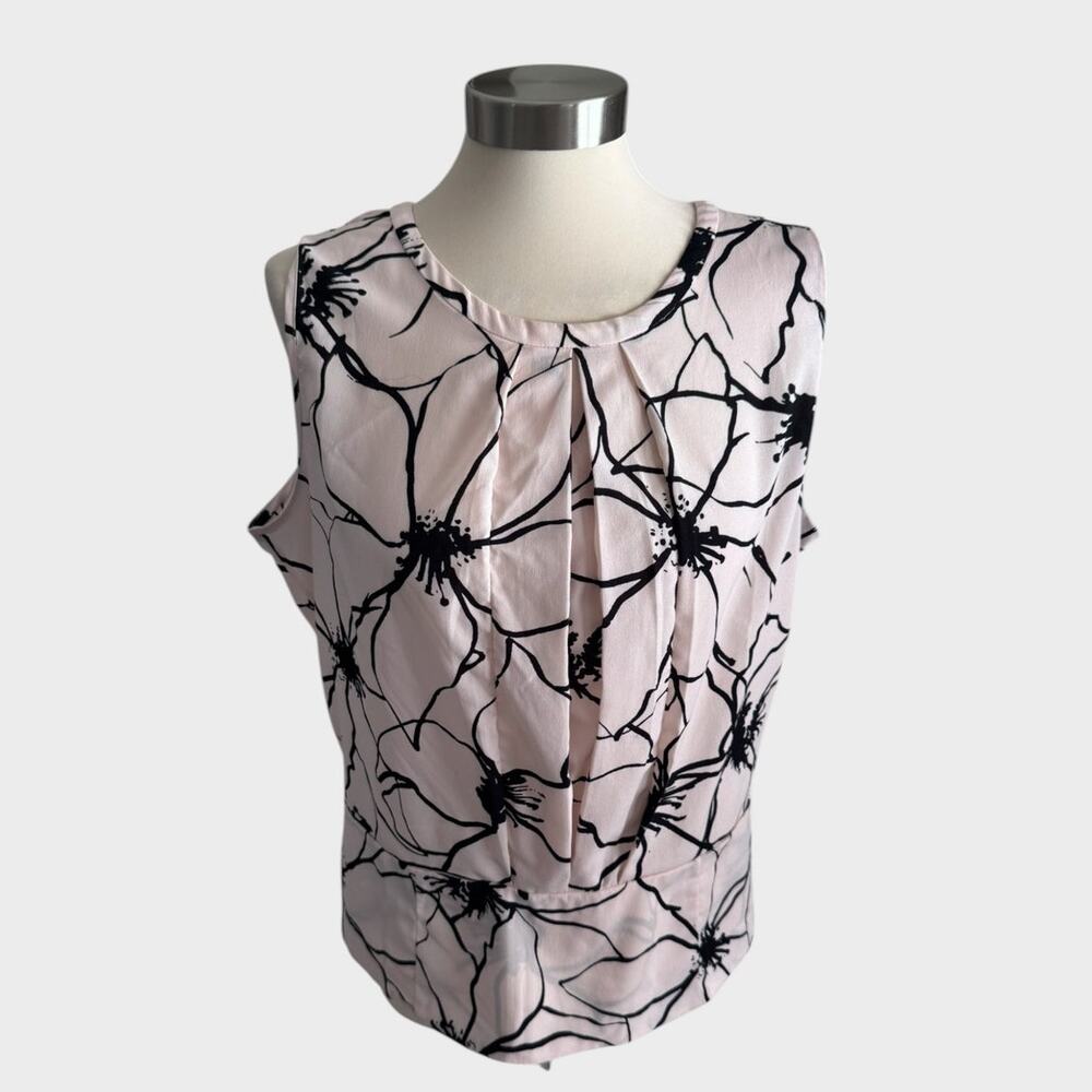 Banana Republic Factory Womens Size 8 Blouse Cream White Black